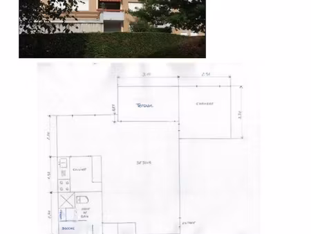 t2 très bon état 44m2 terrasse  garage