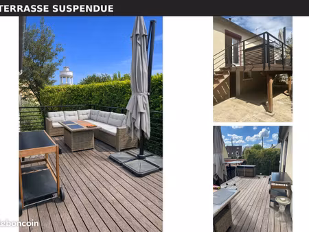 maison familiale avec exceptionnelle terrasse suspendue plein sud sans vis-à-vis et double