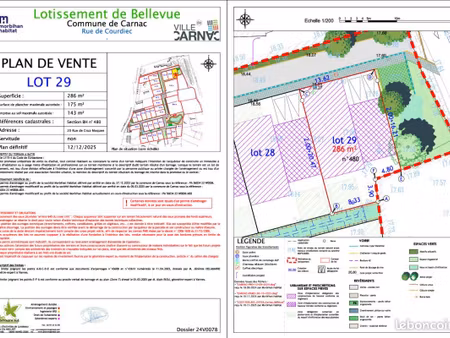 terrain 286 m² carnac