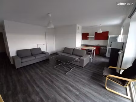 saint-herblain t3 meublé 64m² - balcon - parking - proche atlantis/zénith