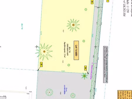terrain constructible 1285m2