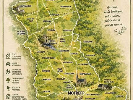 motreff bourg terrain constructible belle vue