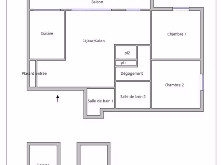 appartement 3 pièces – 78 72 m² – lumineux avec balcon  cave et garage – firminy
