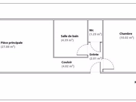 à vendre – appartement 2 pièces lumineux 49 5m2