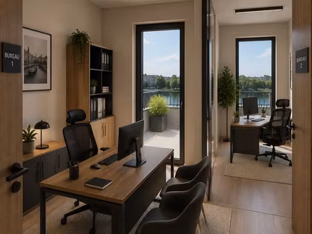 bureaux premium à louer à roanne – vue port  canal & loire