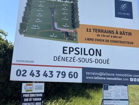terrain 808 m² deneze sous doue