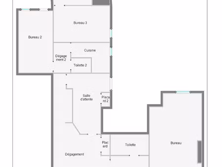 bureaux 108 m² tours