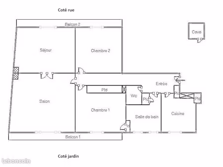 location bel appartement traversant de 92 m² – quartier hauts-pavés / rond poind de vannes