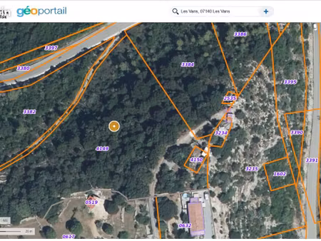terrain bois 9100m² en sud ardèche les vans