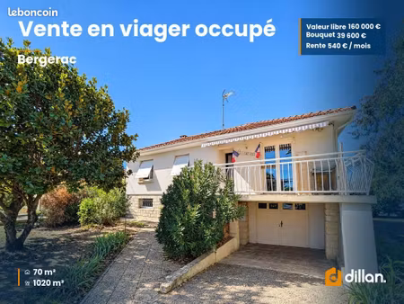 maison en viager 4 pièces 70 m²