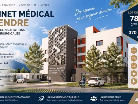 cabinet de consultations médicales / paramédicales neuf de 78 m² à vendre au sein du centr