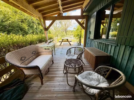 chalet 106 m2 au bord du lac - 5 pièces - domaine privé et naturel