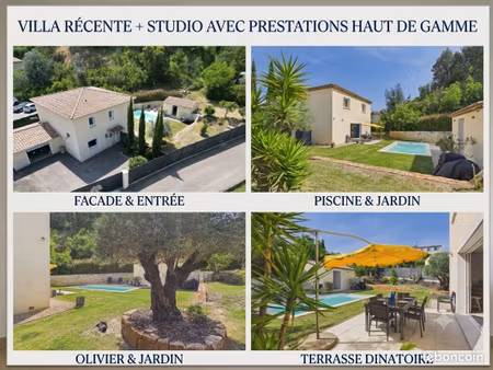 villa récente + studio avec prestations haut de gamme et aucun travaux à prévoir