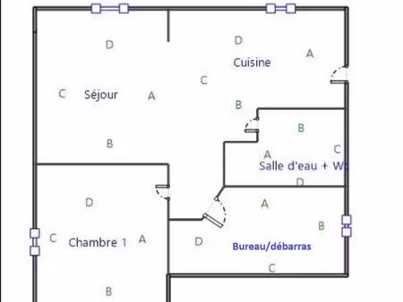 loue appartement 43m². jardin et terrasse à partager. la frette sur seine (95)