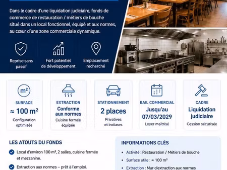 fonds de commerce  restauration 100 m² saint jean de luz