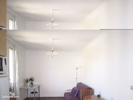 2 pièces 34 m² – porte de saint-ouen – 2 caves – dernier étage