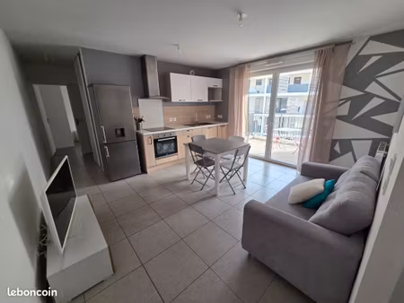 appartement t2 meublé 44m2 + garage + cave