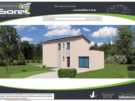 maison 113.73 m² avec terrain à millery (69)