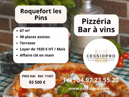 bar  pizzeria 67 m² roquefort-les-pins