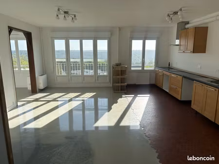 appartement t4 90 85 m² – rouen  les hauts de rouen – vue dégagée en étage élevé