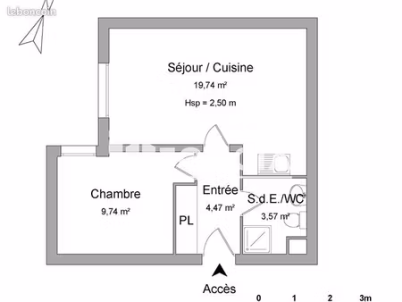 appartement 2 pièces 37 m²