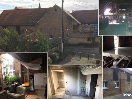 grange à rénover (+400 m²)  grands vomules  réseaux ok  entzheim centre