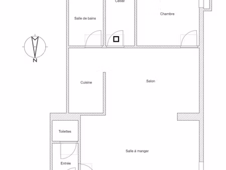 f2 à louer - triolo - 57 m2 - rez-de-jardin