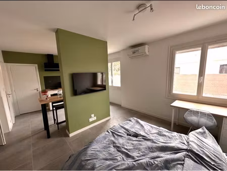 ⭐ studio meublé rénové 27 m² – climatisation – avenue des dômes – 495 cc