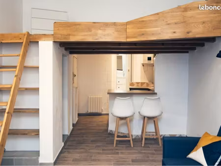 superbe t1 meublé avec mezzanine – plage des catalans