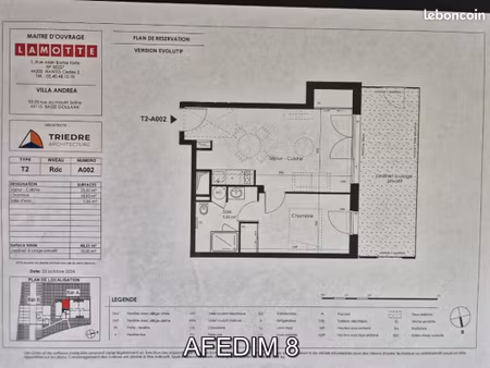 appartement 2 pièces 40 m²