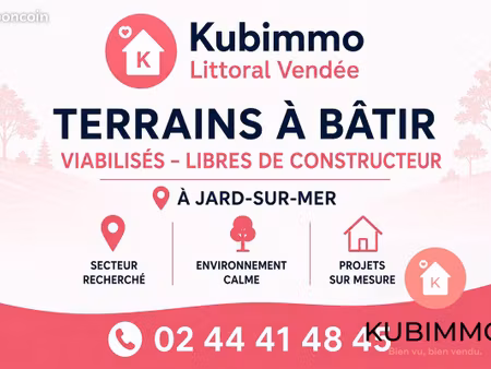 terrain 389 m² jard-sur-mer