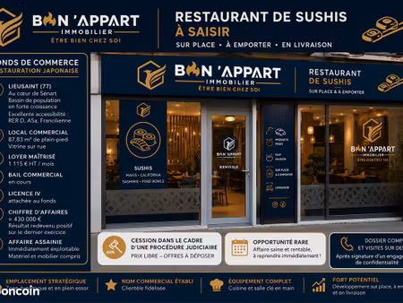 fonds de commerce  restauration lieusaint