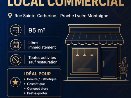 local commercial 95 m² bordeaux