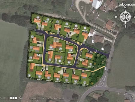 terrain 619 m² seyresse