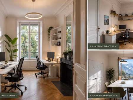 bureau privatif 17m² tout inclus + parking – villa belle époque – annecy