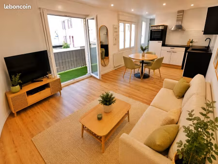 rare à colmar – studio rénové avec petite terrasse  climatisation  parking privatif  cave 