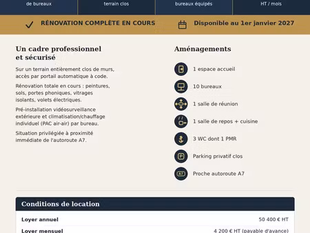 ensemble de bureaux entièrement rénovés à louer de 300 m²