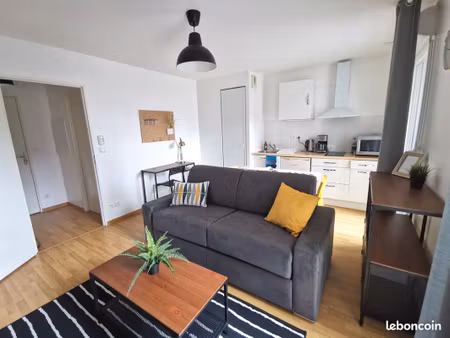 studio meublé 26 m² – nantes zola – balcon – résidence récente