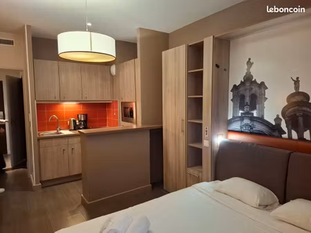 t1 meublé 26m² rives orne avec eau+élec