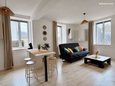 t1 bis rénové et meublé hyper centre à morlaix
