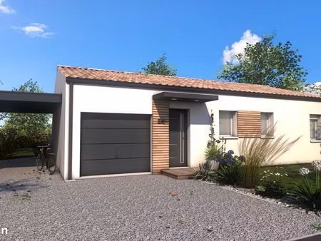 projet de construction d'une maison 3 chambres de 80 m² sur un terrain à bâtir de 424 m2 à