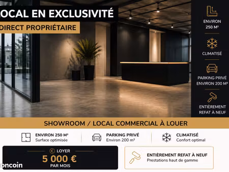 marly-le-roi – showroom / local commercial premium à louer – environ 250m2 / parking privé