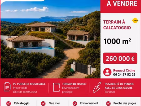 terrain 1 028 m² calcatoggio