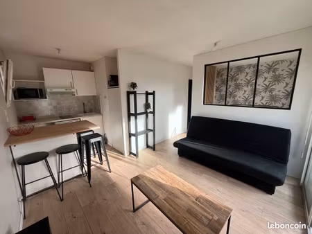 à louer : charmant appartement t1 bis meublé avec balcon