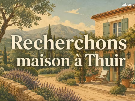 urgent - recherchons maison familiale avec jardin à thuir