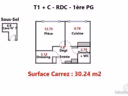 t1 bis eaux claires 30m2