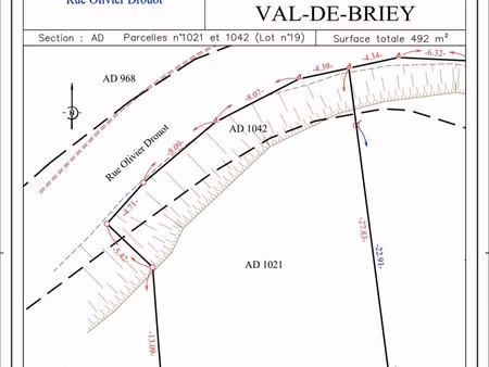 terrain constructible en vente à val de briey lot n°18