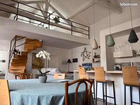 bel ensemble immobilier : loft atypique et appartement dans une maison de ville