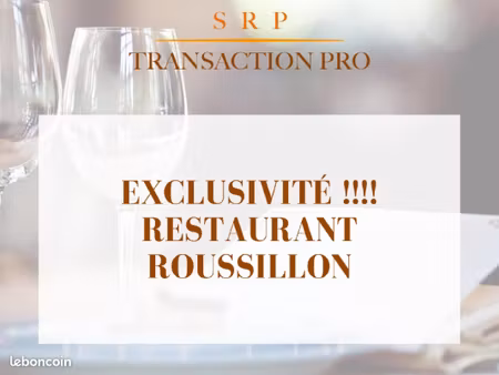 fonds de commerce restaurant roussillon