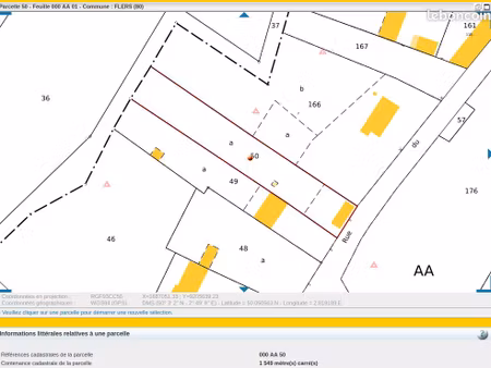 terrain de 1 549 m² avec maison à rénover entièrement ou à démolir – flers (80360)